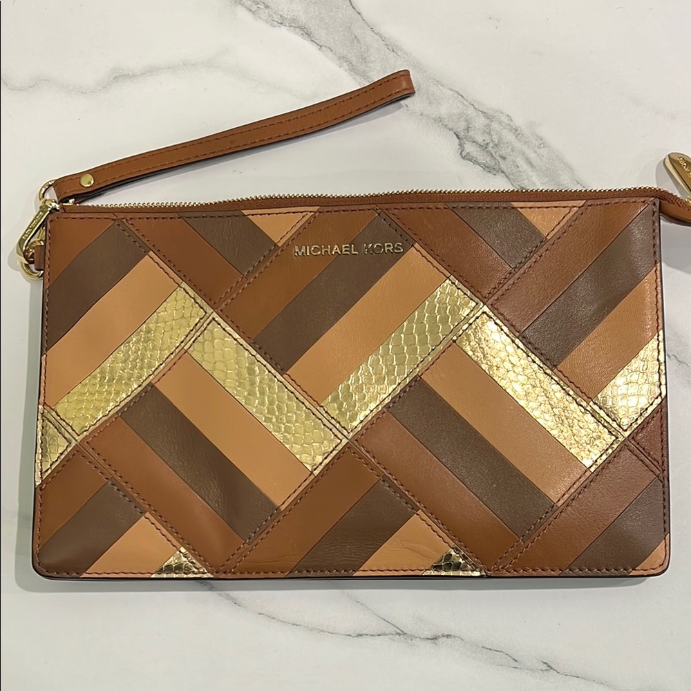 Michael Kors Patchwork Leather Wristlet - image 1